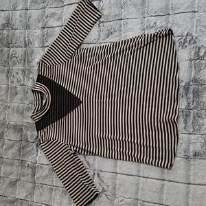Black and white striped top